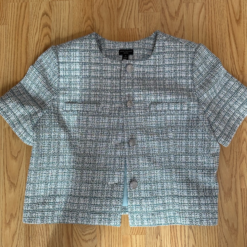 Ann Taylor Multicolor Tweed Jacket